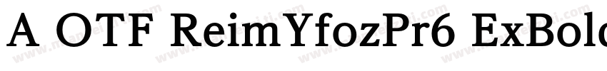 A OTF ReimYfozPr6 ExBold字体转换
